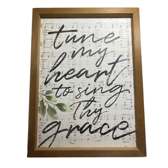 Home Decor Other - P Graham Dunn Tune My Heart To Sing Thy Grace  Home Decor 12x16